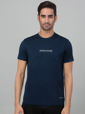 CANTABIL Printed Men Round Neck Blue T-Shirt