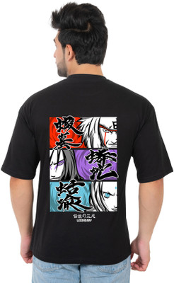 HA Classic Printed, Typography Men Round Neck Black T-Shirt