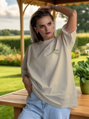 Moda Rapido Printed Women Round Neck White T-Shirt