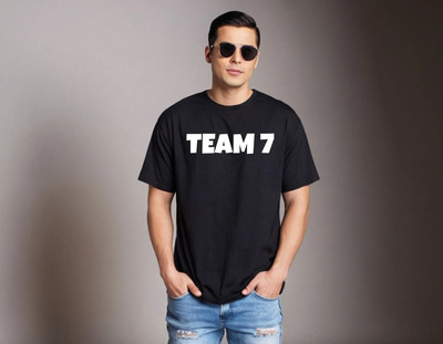Be Crazyy Typography Men Round Neck Black T-Shirt