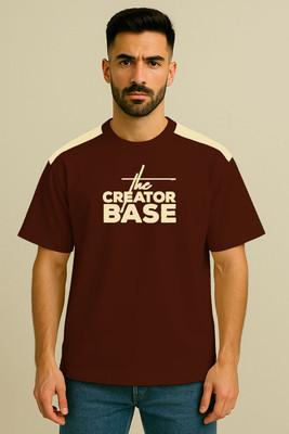 Culish Trend Graphic Print Men Round Neck Maroon T-Shirt
