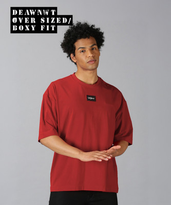 UrGear Solid Men Round Neck Red T-Shirt