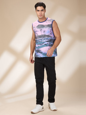 BEING HUMAN Graphic Print Men Round Neck White T-Shirt