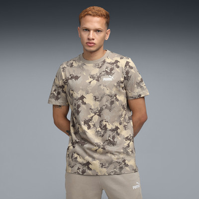 PUMA Printed Men Crew Neck Beige T-Shirt
