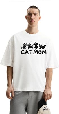KS IMPEX Self Design Men Round Neck White T-Shirt