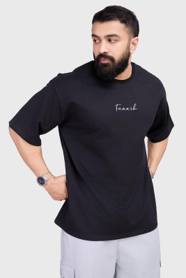 FuaarK Solid Men Round Neck Black T-Shirt