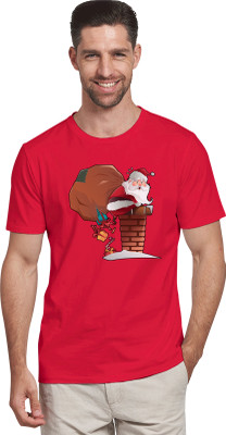 Buy That Trendz Printed Men Round Neck Red T-Shirt