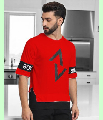 Autna Printed Men Round Neck Red T-Shirt