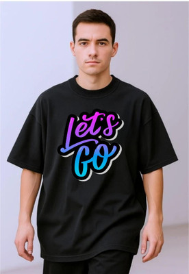 goodsign Graphic Print Men Round Neck Black T-Shirt