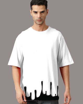 Arfila Printed Men Round Neck White T-Shirt