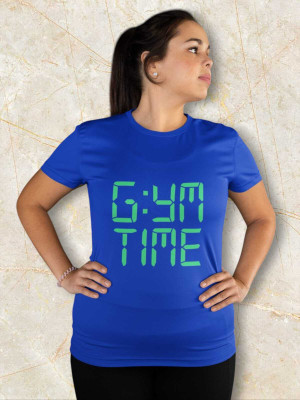 PD CLORI Solid Women Round Neck Blue T-Shirt