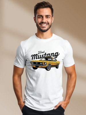D and M Clothing Typography Men Crew Neck Black, White T-Shirt