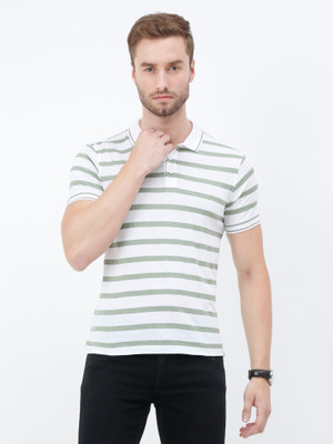 PIPER INTERNAATIONAL Striped Men Polo Neck Multicolor T-Shirt
