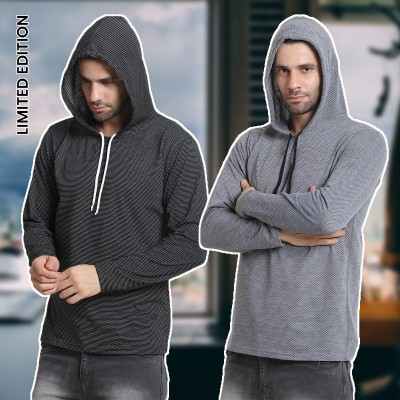 R RIDACHY Printed Men Hooded Neck Multicolor T-Shirt