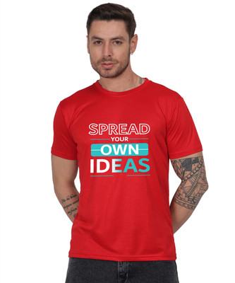 Kritiken Solid Men Round Neck Reversible Red T-Shirt