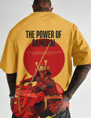 Force Printed Men Round Neck Yellow T-Shirt
