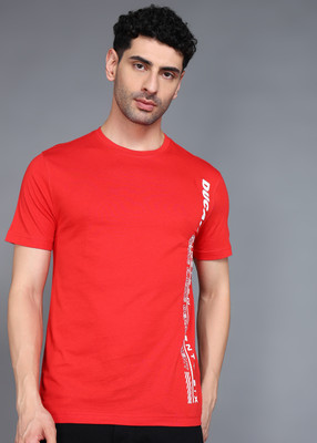 DUCATI Printed Men Round Neck Red T-Shirt