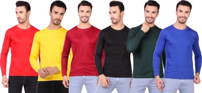 Bhadawar creations Solid Men Round Neck Multicolor T-Shirt