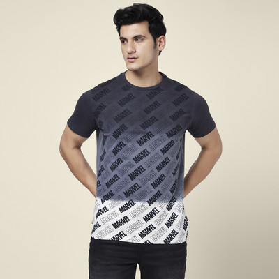 SF Jeans by Pantaloons Typography Men Round Neck White T-Shirt