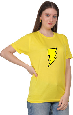 BOOOSTAM PRODUCT Graphic Print Women Round Neck Yellow T-Shirt