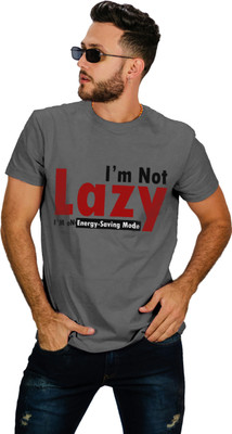 TeeBling Graphic Print Men Round Neck Grey T-Shirt
