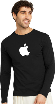 OrrganicChics Printed Men Round Neck Black T-Shirt