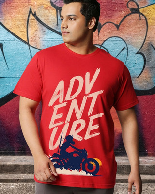 BEWAKOOF Printed, Typography Men Round Neck Red T-Shirt
