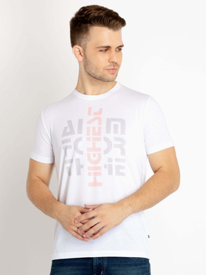 Status Quo Typography Men Round Neck White T-Shirt