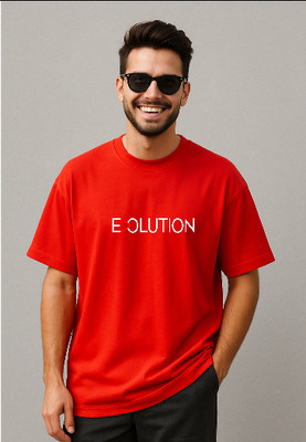 UrGear Typography Men Round Neck Red T-Shirt