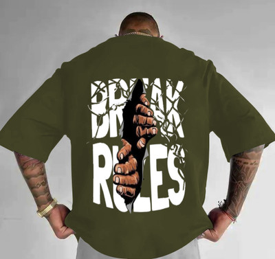 TEESHACK Printed Men Round Neck Green T-Shirt