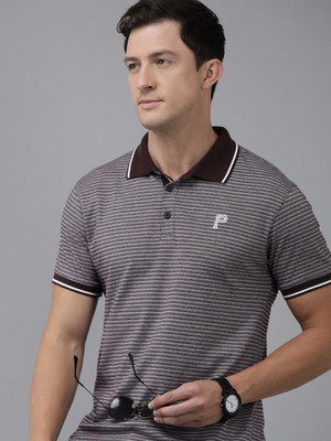 PROVOGUE Striped Men Polo Neck Multicolor T-Shirt