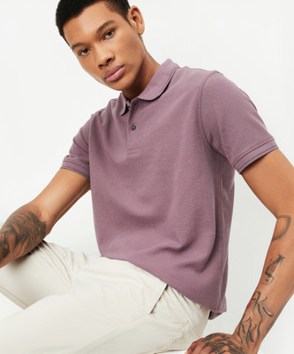 MAX Solid Men Round Neck Brown T-Shirt