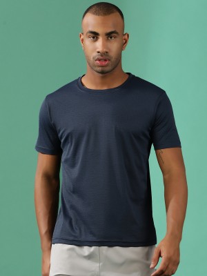 EPPE Solid Men Round Neck Blue T-Shirt