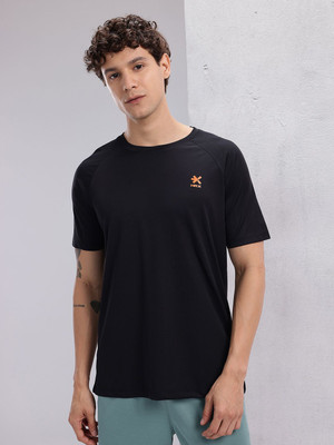 HRX by Hrithik Roshan Solid Men Round Neck Black T-Shirt