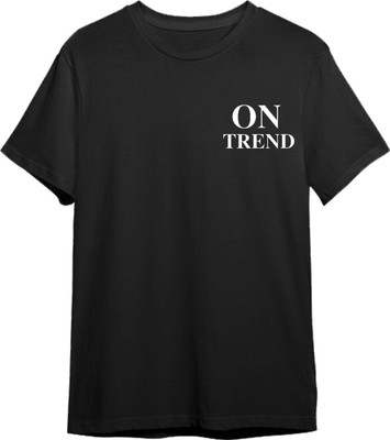 ON TREND Solid Men Round Neck Black T-Shirt
