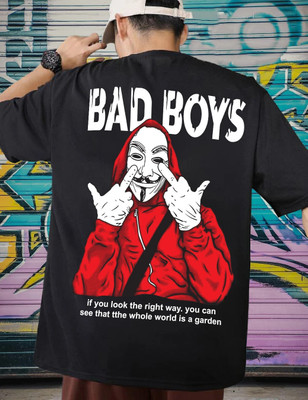Benny Brooks Graphic Print Men Round Neck Black T-Shirt
