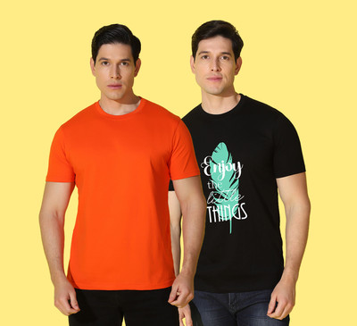 WOOSTRO Typography Men Round Neck Multicolor T-Shirt