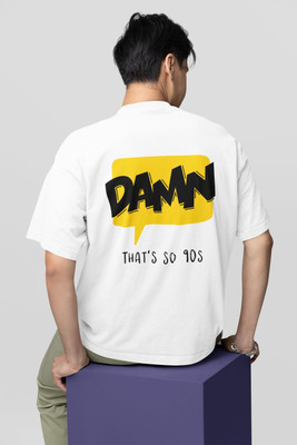 BLAKENTO Graphic Print, Printed, Typography Men Round Neck White T-Shirt