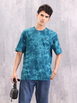WROGN Washed Men Crew Neck Green T-Shirt