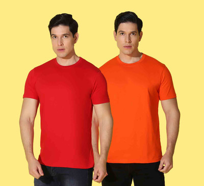 WOOSTRO Printed Men Round Neck Red, Green T-Shirt