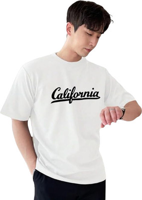 ROYALTRADERS Printed Men Round Neck White T-Shirt