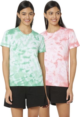 Smarty Pants Tie & Dye Women Crew Neck Multicolor T-Shirt