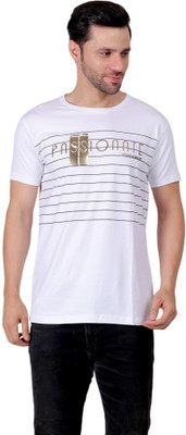 ZULX Printed Men Round Neck White T-Shirt