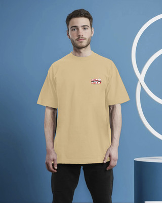 Moda Rapido Solid Men Round Neck Beige T-Shirt