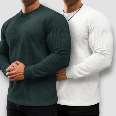 ZeenatFashion Self Design Men Round Neck Multicolor T-Shirt
