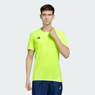 ADIDAS Solid Men Crew Neck Green T-Shirt