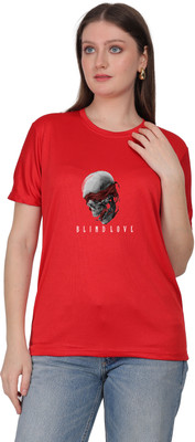 TRADIBALAJI Graphic Print Women Round Neck Red T-Shirt