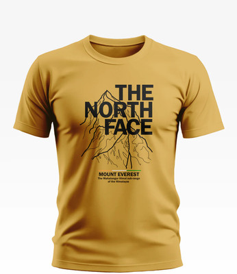 Warriorworld Printed Men Round Neck Yellow T-Shirt