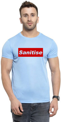 LuvCare Printed Men Round Neck Blue T-Shirt