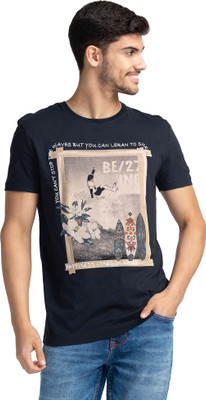 BEING HUMAN Typography Men Round Neck Multicolor T-Shirt